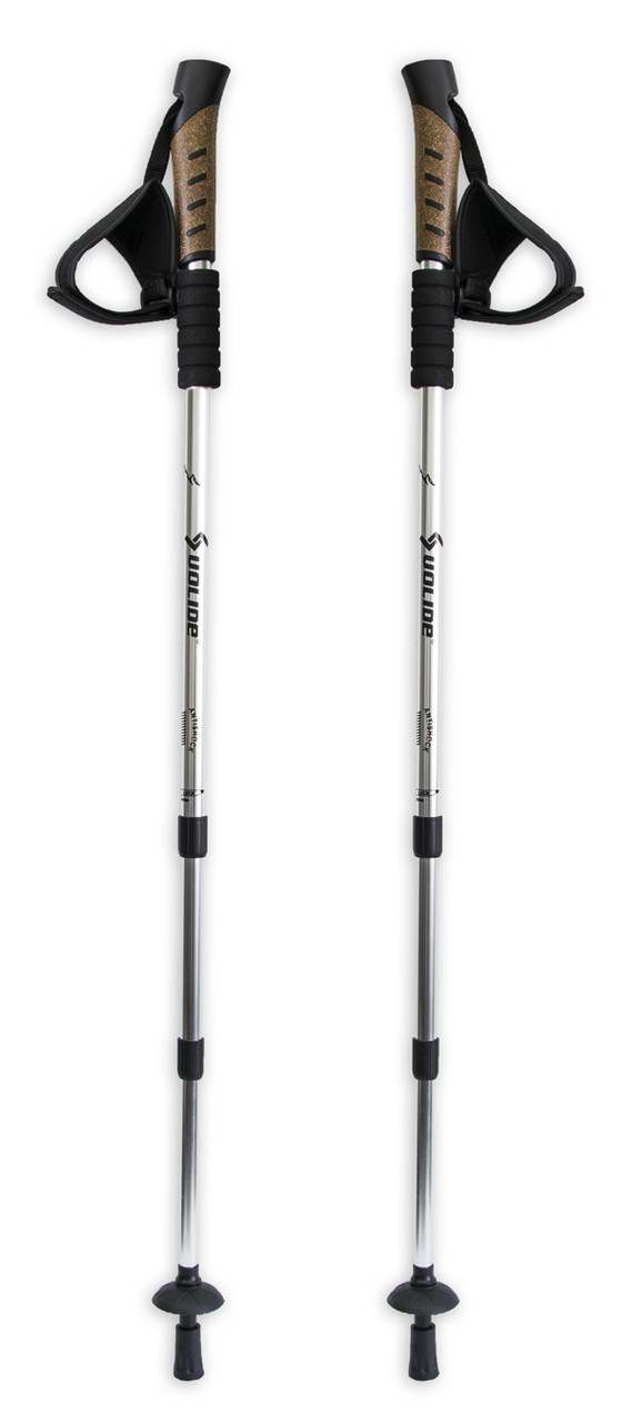 Трекінг палиці для спортивної скандинавської ходьби (Uolide, Black ) палки трекінгові скандинавські (пара), фото 1