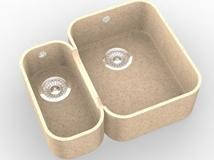 Мийка з акрилового каменю R008 (Hanex, Corian, Staron, Montelli)