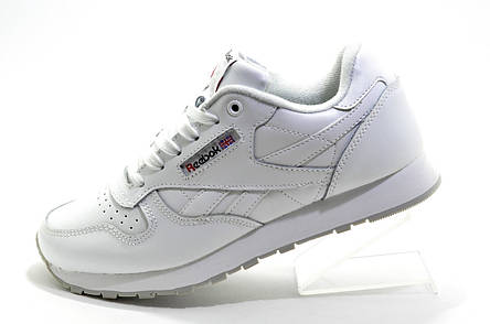 Білі шкіряні кросівки Reebok Classic Leather, White, фото 2