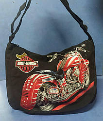 Сумка "Harley-Davidson" тканинна, 1 відділ на змійці (42*31)