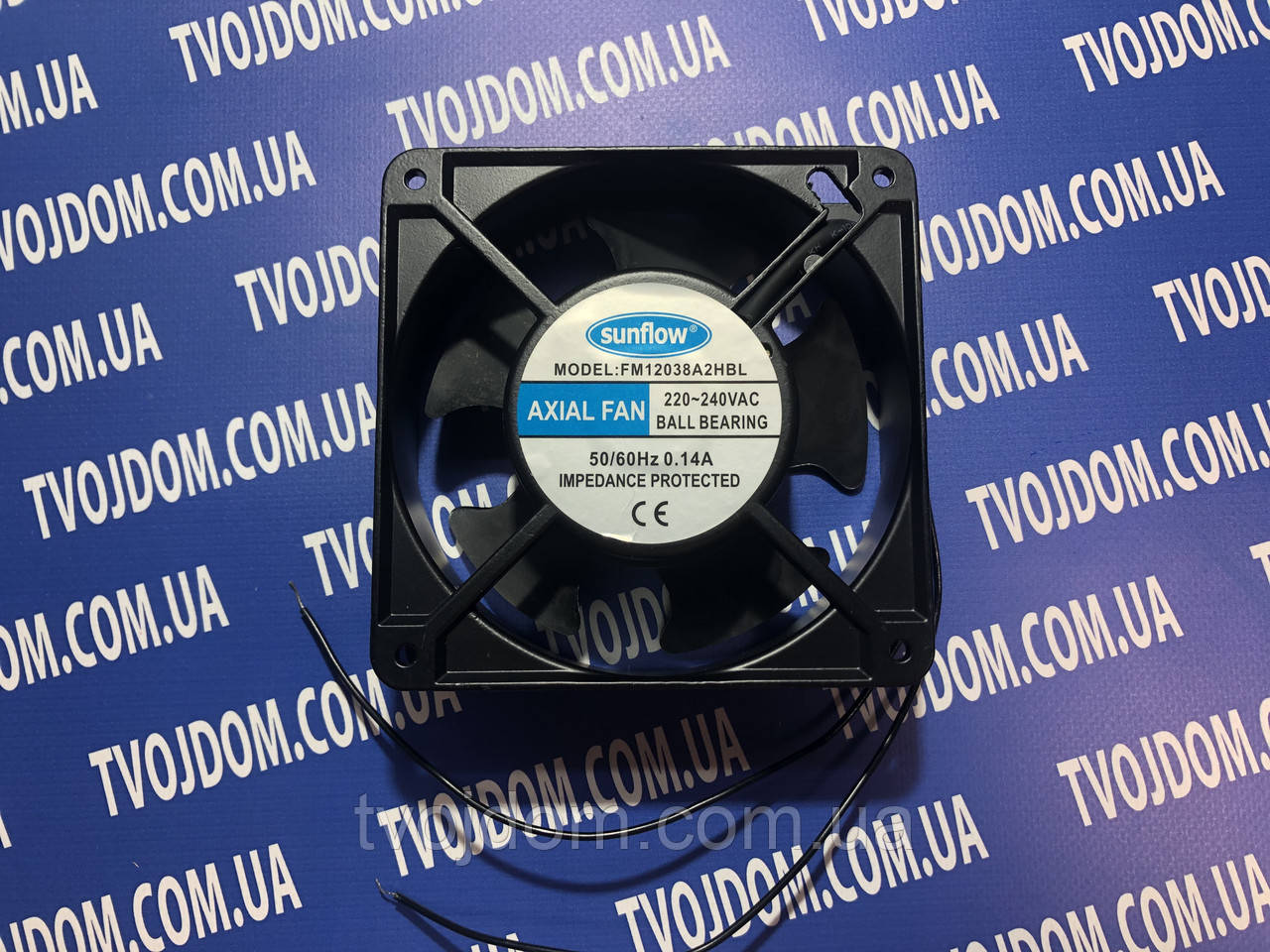 Вентилятор обдува Axial Fan Sunfiow FM12038A2HBL (120*120*38) 0.14A/ 220~240V/50/60Hz