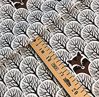 Польська бязь "ведмедики, єноти, лисички в сірому лісі", фото 2