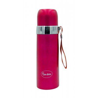 Вакуумний термос CON BRIO з подвійними стінками нержавіюча сталь 500 мл рожевий 382CBрож, фото 1