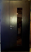 Вхідні двері двостулкові Т1 венге скло