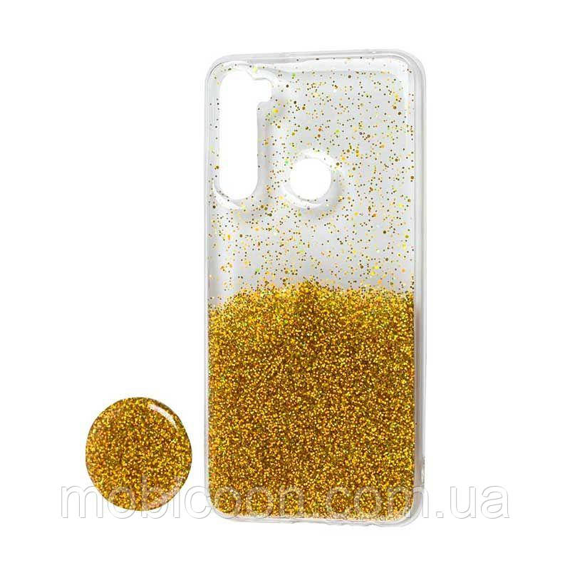 Чохол силіконовий Fashion popsoket для Samsung Galaxy A21 A215 gold, фото 1