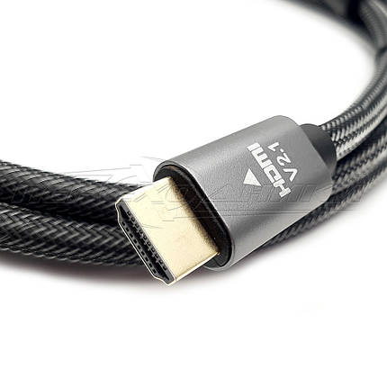 Кабель HDMI - HDMI Premium 4K, 60HZ, V2.1 High Speed , в обплетенні, 2 м, фото 2