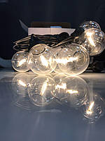 Cветодиодная ретро-гирлянда лампочки Lumion Filament Bulb String S14 2м 10 ламп цвет белый теплый