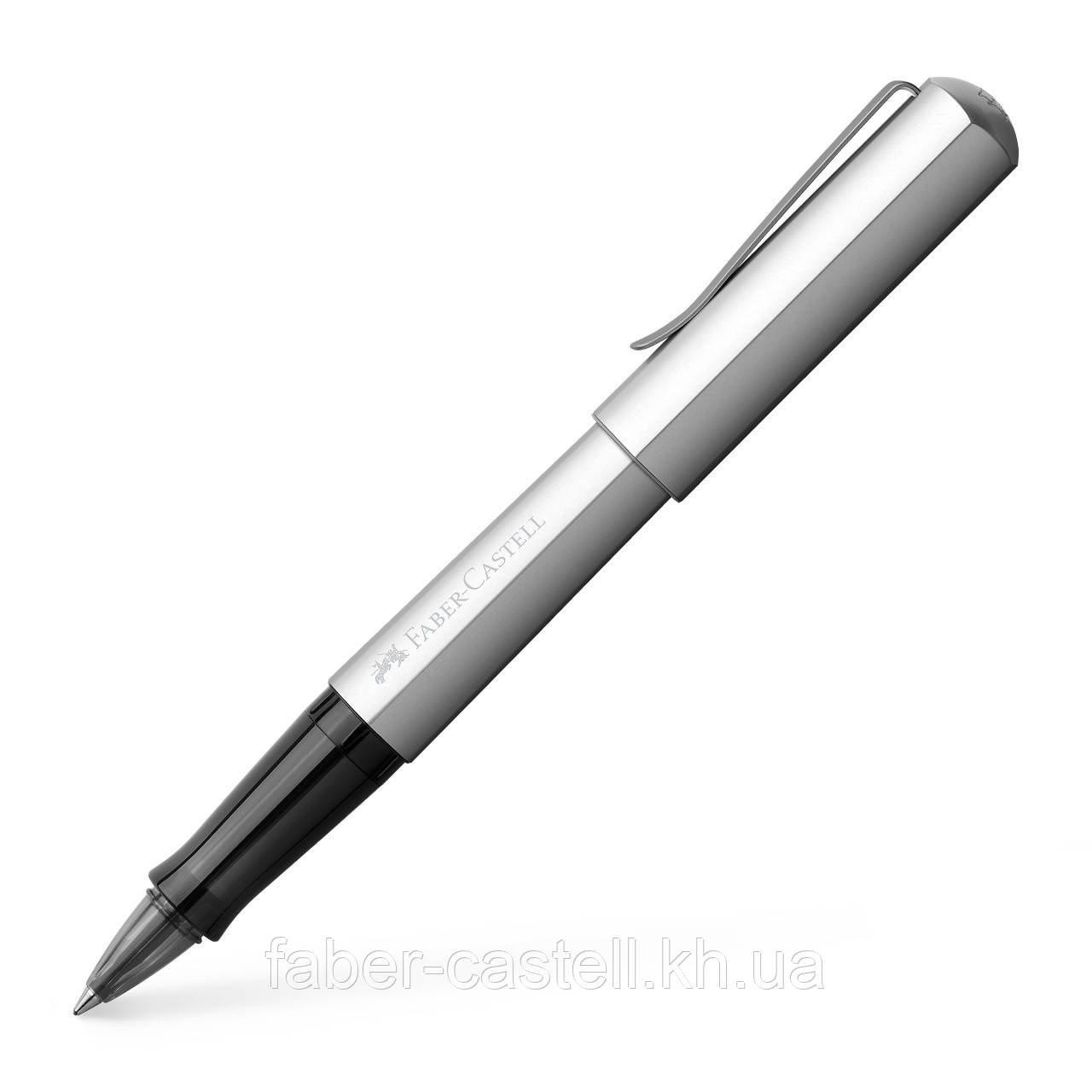 Ручка ролер Faber-Castell HEXO Silver, корпус сріблястий алюміній, 140515