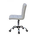 Крісло Augusto CH-Office екокожа СІРИЙ 1008 хромованою хрестовиною з колесами і регулюванням висоти, фото 3