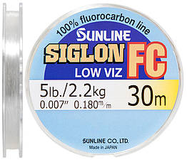 Флюорокарбон Sunline SIG-FC 30m 0.180 mm 2.2 kg поводковый