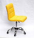 Крісло Augusto CH-Office екокожа ЖОВТИЙ 1006 хромованою хрестовиною з колесами і регулюванням висоти, фото 2