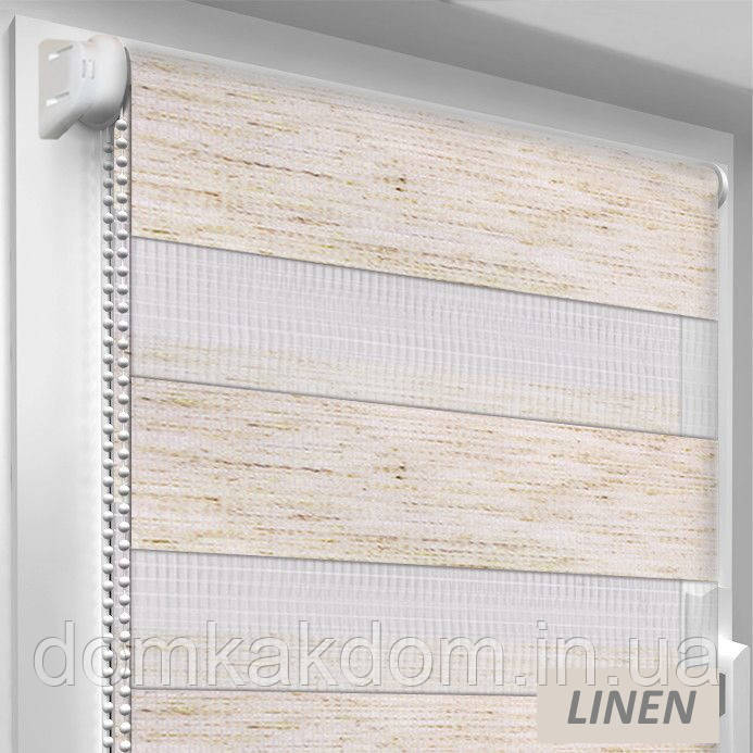 Рулонні штори день-ніч LINEN (ЛЬОН), фото 1