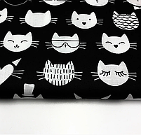 Польська бязь "кішки білі на чорному", фото 2