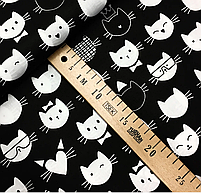 Польська бязь "кішки білі на чорному", фото 3