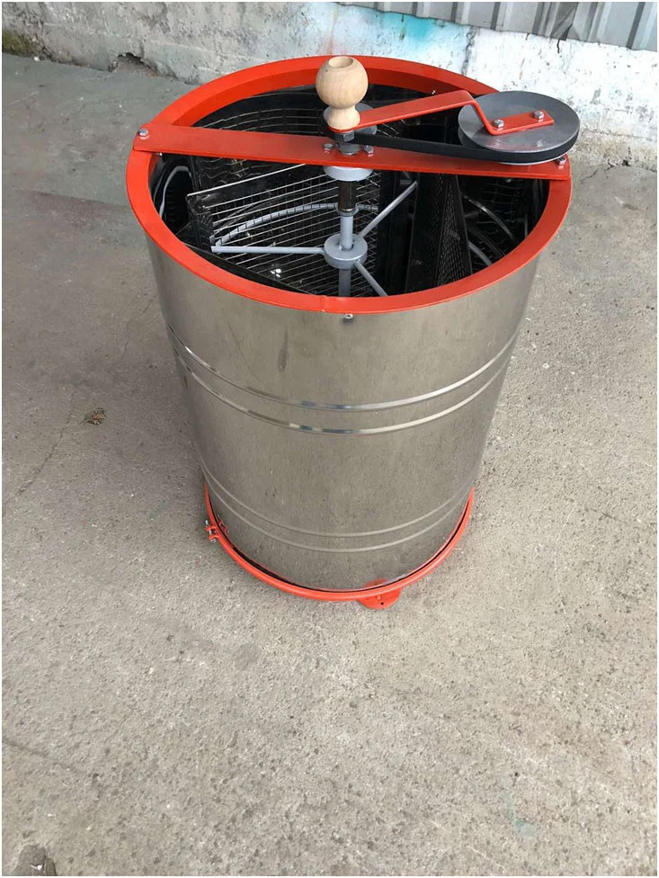 Медогонка ремінна на три рамки з неіржавкої сталі (неповоротна)