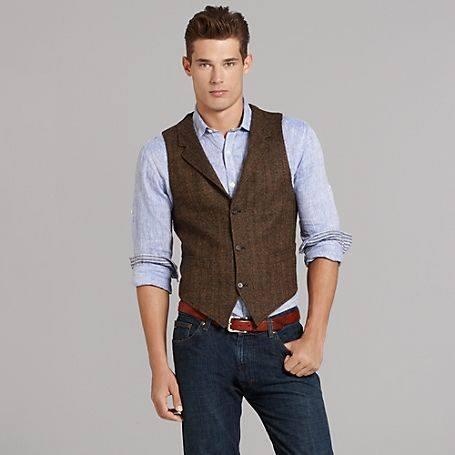 Чоловічий твідовий жилет в англійському стилі стандарт і великий батал розмір є! Розмір 42-74+ батал, фото 1