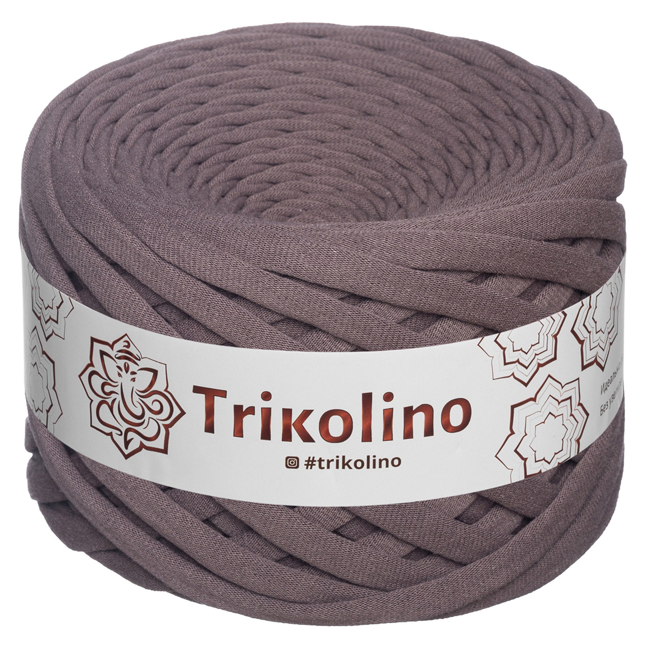 Трикотажна пряжа Trikolino, 7-9 мм., 50 м., Кава, нитки для в'язання
