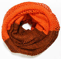 Женский шарф-трансформер Dress RL142 оранж+кирпич