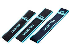 Набір фітнес-гумок тканинних LiveUp POWER LOOP 3 шт. навантаження L-M-H, 13,5-23 кг (LP8414)