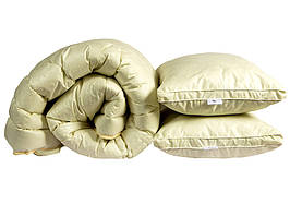 Ковдра лебединий пух "Бежеву" 1.5-спальне + 2 подушки 50х70