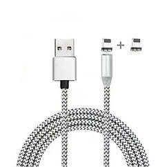 Магнітний USB зарядний кабель X-Cable 360 Lightning для iPhone круглий (+ додатковий конектор) Сірий