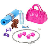 Кукла Барби Фитнес Barbie Fitness Doll, Red-Haired, with Puppy Accessories, фото 6