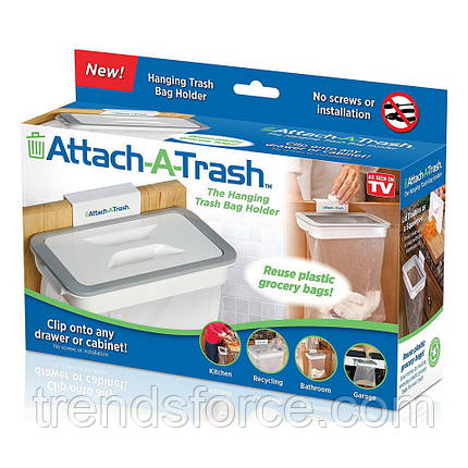 Відро для сміття навісний тримач мішка для сміття Attach-A-Trash 154064, фото 1
