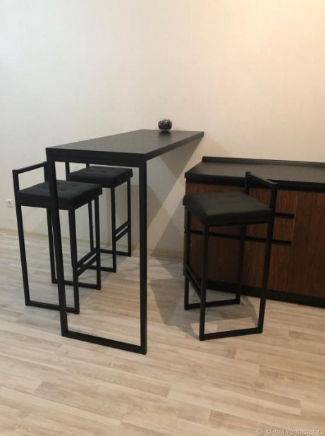 Барний стіл і стільці з металу в стилі ЛОФТ Лофт підійде для барів, кафе, кухні та просто Вашої оселі