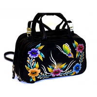 Женская кожаная сумка с цветочным рисунком Linora