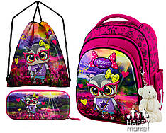 Комплект шкільний рюкзак каркасний пенал і сумка для дівчаток Совонька Winner One 5001