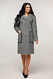 Жіноче пальто демісезонне з капюшоном В-1248 Тон 1026, фото 2