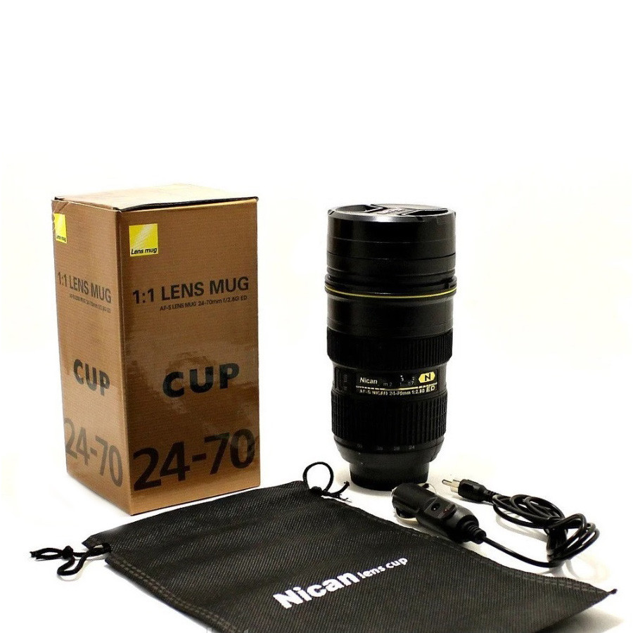 Чашка термо объектив NICAN Cup с подогревом от прикуривателя (Black) | Термо-кружка объектив NIKO - фото 6 - id-p1239952030