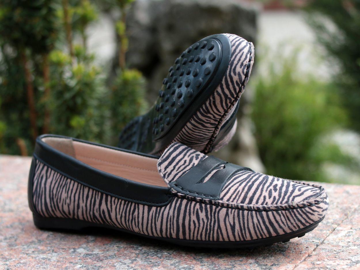 Мокасини Etor 7451-13121-1 пудра+чорний