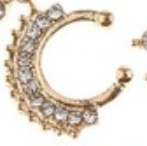 Фейк септум позолота. Сережки в ніс обманка. Імітація пірсингу септуму