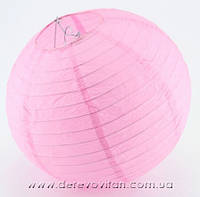 Бумажный подвесной фонарик, светло-розовый, 30 см