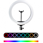Кільцева лампа мультиколор з RGB-режимами 20 см MJ20, без штатива, фото 3