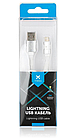 Дата кабель USB 2.0 AM to Lightning 1.0m flat white Vinga (VRC101WHI) кабель, USB 2.0, Lightning