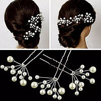 Свадебные шпильки для волос с жемчугом набор - 3 шт