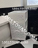 Комод пластиковий білий Ажур, на 3 ящики. Efe (Ефе) Україна, фото 4