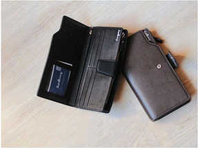 Гаманець Baellerry S1063 BLACK, Місткий гаманець чоловічий, Портмоне чоловіче, Чоловічий клатч-портмоне, фото 2