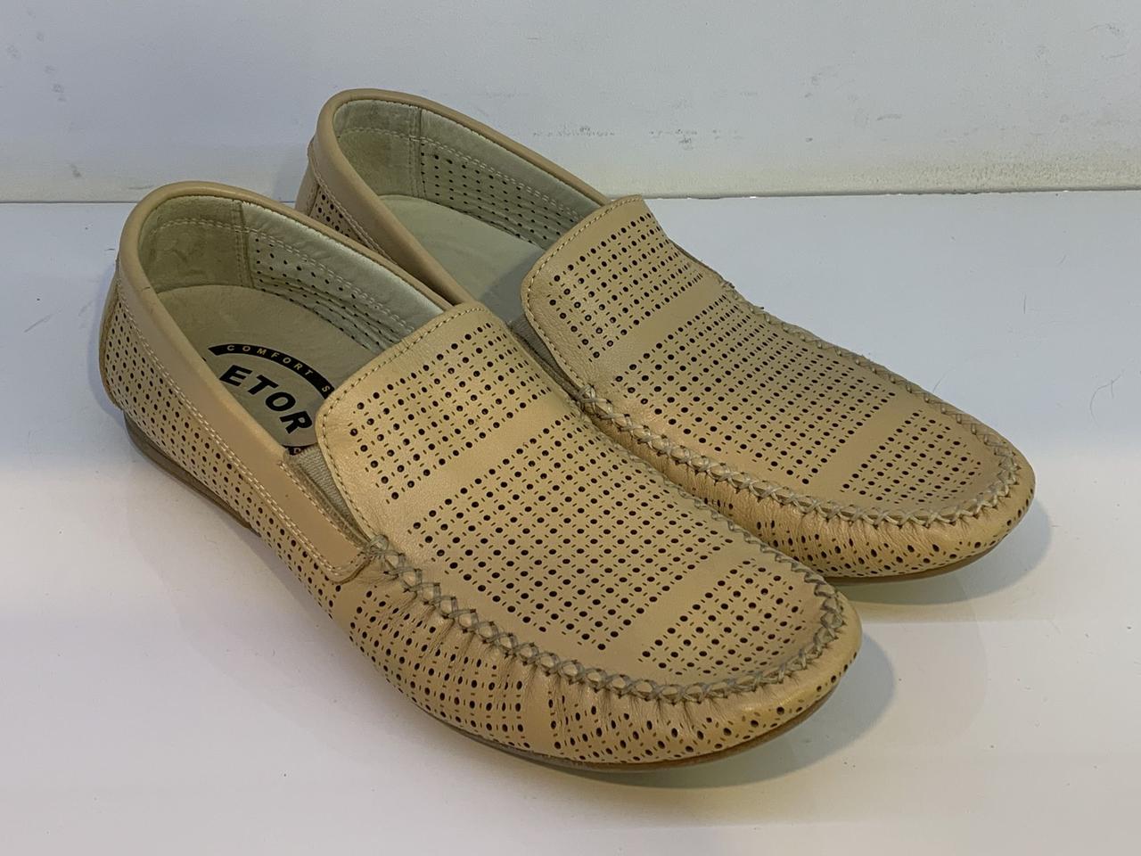 Мокасини Etor 9548-7024-153 бежевий