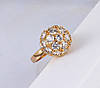 Кільце Шар в камінцях позолота; p.17.5; медичний сплав 18К, фото 5
