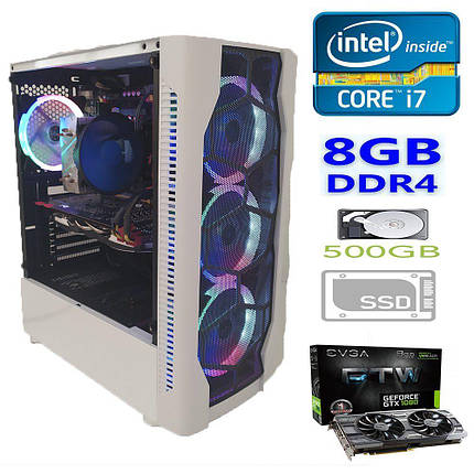 Tower / Intel Core i7-3820 (4 (8) ядер по 3.6 - 3.8 GHz) / 8 GB DDR4 / 120 GB SSD+500 GB HDD / nVidia GeForce GTX 1080, 8 GB GDDR5X, 256-bit, фото 1