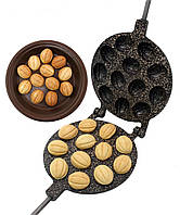 Горішниця з антипригарним гранітним покриттям 12 великих горіхів, Форма для випікання горішків зі згущеним молоком