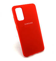 Оригинальный чехол для Samsung galaxy s20 g988 накладка Silicone Cover бампер противоударный красный