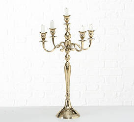 Канделябр золотистий на 5 свічок h 63 см