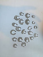 Фейк септум сріблястий. Сережки в ніс обманка. Імітація пірсингу септуму