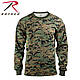 Футболка чоловіча довга рукав камуфляж Woodland Digital Camo ROTHCO США розм -S, фото 7