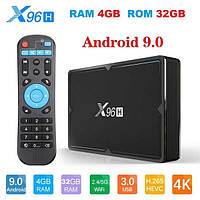 Смарт ТВ приставка X96H 4гб 32Гб Android 9 Allwinner H603 tv box 4-32 ТВ Фильмы Smart tv box