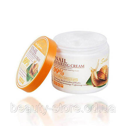 Відновлювальний крем для обличчя з муцином равлики Snail Repairing Cream 99% 115g ліфтинг ефект, фото 2
